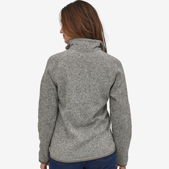 Patagonia Women’s Better Sweater 1/4 Zip Fleece Sz M EUC in Birch White (Grey) - Picture 2 of 13